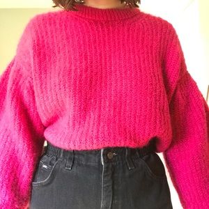 Big fun pink sweater from a new day.
